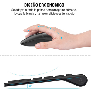 ชุดคีย์บอร์ดและเมาส์ไร้สายแบบ Silent Click พร้อมไฟ LED Backlit สไตล์ Mechanical สำหรับเดสก์ท็อป แล็ปท็อป เล่นเกม ใช้งานได้กับคอมพิวเตอร์ - Product Image 2