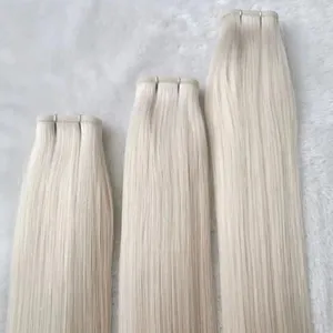 % Hoge Kwaliteit Menselijk Haar Pu Huid Inslag Naadloze Zwart/Bruin/Blonde Kleur 100 Cuticula Uitgelijnd Maagdelijk Haar Chinese Haar 1 Pack/