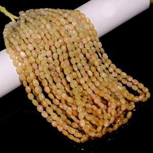 Perles de saphir, perles de pierres précieuses de saphir jaune de bonne qualité, perles ovales de saphir pour la fabrication de bijoux, perles lisses de saphir, - Product Image 6