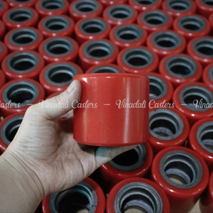 Ruedas de carretilla elevadora de PU con núcleo de hierro fundido Vinadali 2 tamaños 70x80 y 200x50mm Hecho en Vietnam Calidad de exportación - Product Image 1