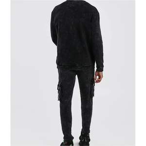 เสื้อวอร์มผู้ชายผ้าฝ้าย100% ใหม่สีทึบน้ำหนักเบา, เสื้อวิ่งจ๊อกกิ้งไซส์ใหญ่พิเศษ - Product Image 2