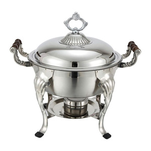 Luxury Golden Hammered <b>Moroccan</b> <b>Tagine</b> Cooking <b>Pot</b> Stainless Steel Buffet Chafing Dishes Gold Food Warmer Catering Equipment - Product Image 2