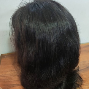 วิกผมลูกไม้เต็มศีรษะคุณภาพพรีเมียมพิเศษ ผมตรงธรรมชาติจากอินเดีย สีธรรมชาติ ไม่ต้องใช้กาว หนาแน่น จัดเรียงเกล็ดผมอย่างดี - Product Image 5