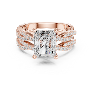 10K Anillo recortado floral Diseño hueco para ella - Product Image 2