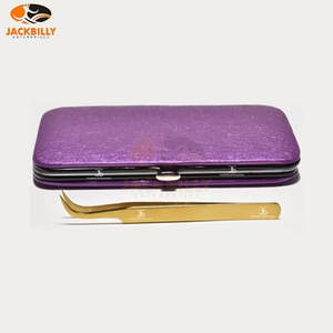 Pince à cils en acier inoxydable de qualité supérieure de couleur or Emballage personnalisé Meilleurs services OEM pour les extensions de cils - Product Image 4