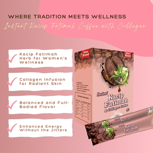 Café de beauté instantané Kacip Fatimah pour le rajeunissement et l'éclat des femmes - Product Image 3