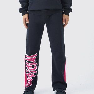 Latest Design Black Custom Logo Tracksuit Custom Logo Printed Tracksuit Black Colors for Men 2025 - Product Image 3