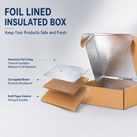 Boîte d'expédition alimentaire isolée thermiquement en aluminium avec doublure en feuille d'aluminium Yongtai 12,20*4,72*2,76 pour chewing-gum, chips de pommes de terre, en carton ondulé pour avion