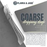 Couteau à démêler Flamia & Jabz pour chien, couteau à carder pour peigne à poils de terrier, peignes en acier inoxydable pour renard, chat, chien, cheval, peigne en bois