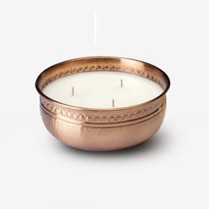 Prix le plus bas fer métal en relief diamant conception bougeoir rond pot de cire pot de bougie pour éclairer la décoration de la maison et du mariage - Product Image 6