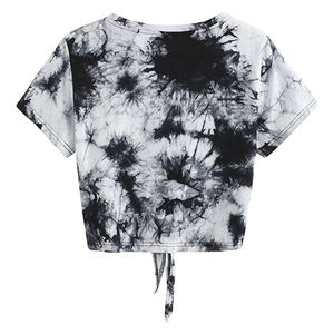 El tiempo de entrega es rápido para Sweaty ocks, camiseta de manga corta de verano para mujer con blusa frontal anudada. - Product Image 2