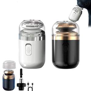 Rasoir électrique rechargeable USB portable et tondeuse à poils de nez, design rotatif adapté aux voyages, en plastique - Product Image 4