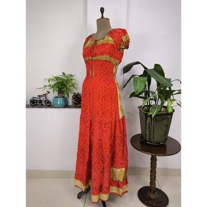 Boho Floral Cottage Print Summer Long <b>Beach</b> <b>Robe</b> for Women Elastic Waist with Zipper Decor ODM Supply - Product Image 3