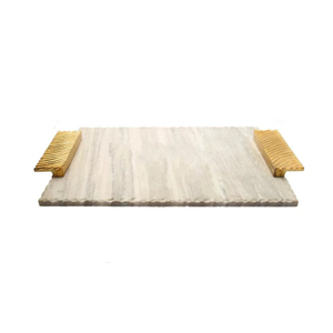 New TQC American Style <b>Marble</b> Serving <b>Tray</b> with Metal Handle Handmade Eco-Friendly Polished Wedding Occasion Wholesale - Product Image 4