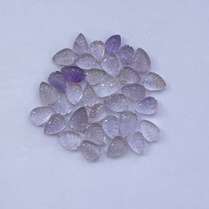 8mm 10mm 12mm naturel lavande rose améthyste pierre sculptée à la main feuille de pierres précieuses en vrac sculptures feuille meilleur prix fournisseur en vrac bricolage - Product Image 2