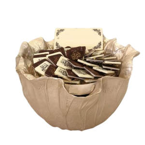 Vaisselle de mariage, bol à dessert sucré, plateau à bonbons, qualité exclusive, métal poli or, passe au lave-vaisselle, fait à la main - Product Image 6