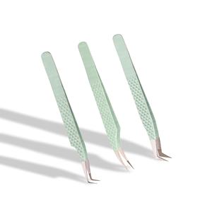 New Range Stainless Steel <b>Eyelash</b> Extension Tweezers Black Color Brand Name <b>Under</b> Your Perfect Grip to Lashes - Product Image 4