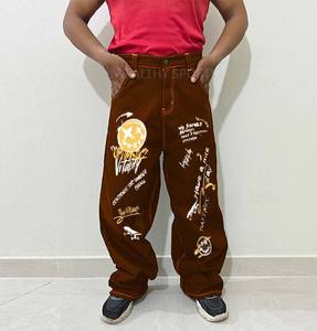 Pantalons pour hommes délavés en plein air OEM imprimés nouveau design de haute qualité vêtements de sport pour hommes jogging logo personnalisé pantalons baggy décontractés pour hommes - Product Image 1