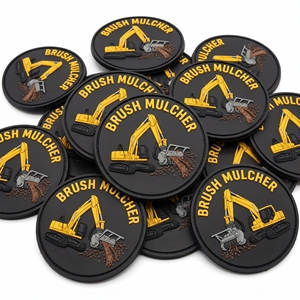 Proveedor Mayorista de Parches Redondos de PVC y Goma Personalizados para Cascos de Seguridad con Gancho y Bucle - Product Image 4