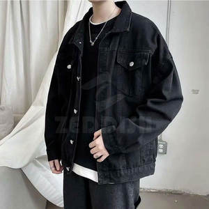 Chaqueta de invierno con logotipo personalizado para hombre, transpirable, para uso en exteriores, con cuello levantado, 100% algodón, informal, de alta calidad, servicio OEM, chaqueta vaquera - Product Image 1