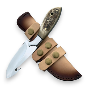 Couteau de chasse et de dépecage à lame fixe en acier 12c27 de qualité industrielle Nordic Forge, avec crochet à viande, manche intégral, pour camping et activités de plein air, OEM - Product Image 4