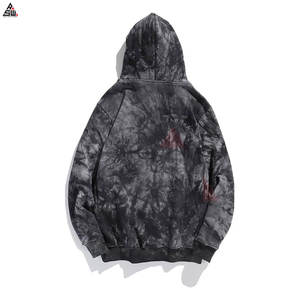 เสื้อฮู้ดดี้ผู้ชายแบบมีซิป พิมพ์โลโก้ตามสั่ง ผ้าถักสำหรับฤดูหนาว ระบายอากาศได้ดี เป็นมิตรกับสิ่งแวดล้อม น้ำหนักเบา ลายมัดย้อม ผ้าฝ้าย 100% - Product Image 2