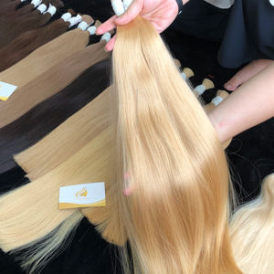 Extensions de cheveux vierges vietnamiens 100% réels, cuticules alignées, style ondulé, couleur claire, 8-32 pouces, 100 grammes, extensions brutes en vrac - Product Image 1