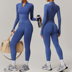 ชุดโยคะผู้หญิงแบบกำหนดเอง ชุดโยคะสั่งทำพิเศษ 2025 สีพื้น ขายส่งชุดโยคะผู้หญิง - Product Image 3