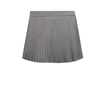 Trendy Designer Women <b>Grey</b> Pleated <b>Skirt</b> Stylish Casual Party Club Summer Everyday Wear Comfortable Fit Available at Best Price - Product Image 4