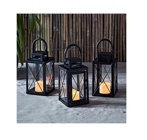 Mini bougeoir suspendu en métal pour la maison, lanterne de bougie de faveur de mariage avec verre, nouvel arrivage - Product Image 1