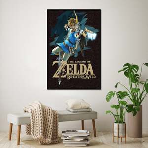 Breath of the Wild <b>Poster</b> Digital Printing Techniques Canvas for Education Legend Zelda Breath Wild Canvas <b>Poster</b> for Decoration - Product Image 2