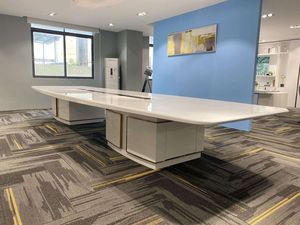 Contemporary Modern Solid Wood Conference <b>Table</b> Cable Management Box Multi-Functional Sophisticated <b>Office</b> Furniture Commercial - Product Image 2