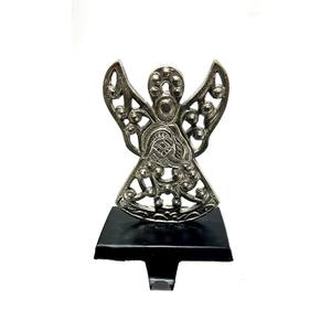 Colgador de calcetín de Navidad de copo de nieve de Metal Premium, acentos de níquel plateado y negro fundido de aluminio para decoración del hogar, decoración de vida - Product Image 3