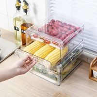Organisateur de réfrigérateur empilable en gros pour les légumes et les fruits récipient de stockage de réfrigérateur en plastique fabricant vietnamien