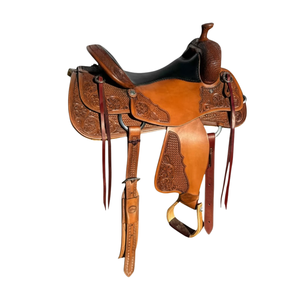 Venta caliente Western Barrel Racing Horse Saddle Tack Western Pleasure Trail Cowboy Eco leather Tack Horse Saddle - Product Image 1
