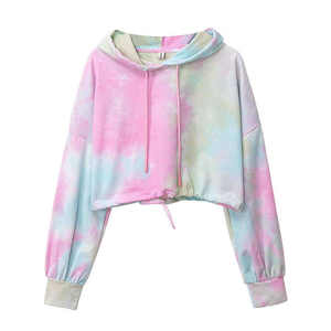 Sudadera con capucha lavada vintage personalizada OEM Tie Dye 3D Print Acid Wash Hoodie Heavyweight Cotton French Terry Sudadera con capucha de gran tamaño para mujer - Product Image 1