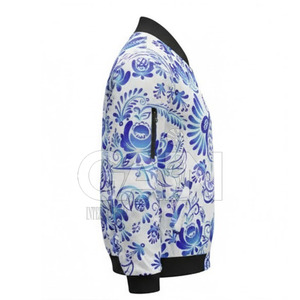 Low Price High Quality Custom Logo Printed Front Men's Hooded Winter Bomber Jacket Plus Size Breathable Eco-Friendly - Product Image 4