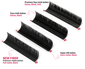 Vente en gros 3D naturel Wispy Fluff cils Super Dense 3D D-Curl Faux vison cils individuels doux moelleux fibre synthétique cils - Product Image 5