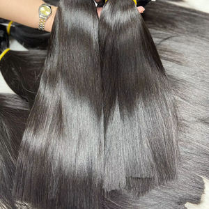 Super doble dibujado virgen cutícula alineada Raw alta calidad hueso onda recta máquina vietnamita doble trama extensiones de cabello - Product Image 1