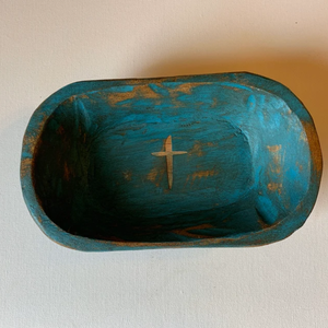 Fabrication de bol de prière croix chrétienne en bois d'acacia naturel Bols décoratifs rustiques en gros du Vietnam bon prix - Product Image 2