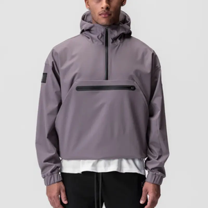 Chaqueta Cortavientos Unisex, Chaqueta Impermeable para Hombre, Chaqueta con Media Cremallera, Cortavientos, Chaqueta Unisex de Manga Larga para Otoño - Product Image 1