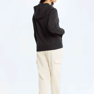 2025 OEM ODM goutte épaule fermeture éclair sweats à capuche femmes unisexe Logo personnalisé français éponge lourd surdimensionné femmes sweats à capuche - Product Image 2