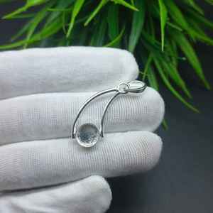 Ultimate Designer Pendentif en argent sterling 925 avec lunette ronde de 6mm pour femme, réglage de remplissage en résine de cendres de lait maternel - Product Image 2