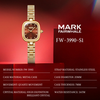 MARK FAIRWHALE Montre mécanique automatique pour femme, squelette, remontage automatique, étanche 30M, lumineuse, en acier, montre-bracelet de cérémonie FW-3990
