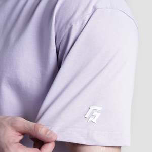 เสื้อยืด GA Prime Oversized Fitted สีม่วงไลแลค ผ้าฝ้ายเจอร์ซีย์ 100% ย้อมสีพื้น พร้อมเทคนิคการปัก 300gsm ดีไซน์เสื้อยืดแบบเรียบ - Product Image 6