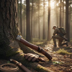 Hachas Viking de Acero con Alto Contenido de Carbono para Uso Industrial, Bricolaje y Supervivencia al Aire Libre, Mango de Acero de 400 mm, Hacha para Cortar - Product Image 2