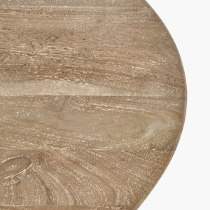 Table à manger de style rustique et moderne, en bois d'acacia, de forme ovale, avec plateau en bois, hauteur réglable de 76 à 105 cm, design unique et nouveau, pour la maison, le restaurant, le bar - Product Image 4