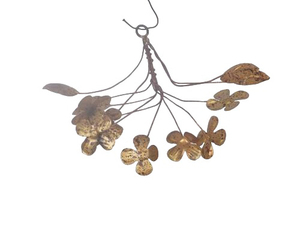 Ramo colgante decorativo de Navidad de Metal, ramo de hojas galvanizadas hechas a mano para decoración colgante Interior del hogar - Product Image 5