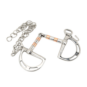 Accesorio de broca de caballo personalizado broca de filete de anillo D ecuestre con cadena para boca de caballo de 125mm - Product Image 5