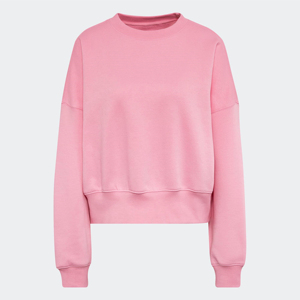 Sweat-shirt décontracté côtelé 70% coton 30% Polyester recyclé polaire poignets et ourlet côtelés sécurité rose court - Product Image 6